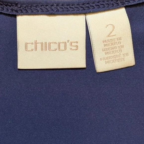 Chico's Tank Top Microfiber Stretch Staple Travel Layering Womens Large 12 - Picture 3 of 8
